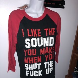 Funny graphic Tee. Long sleeved. Size small